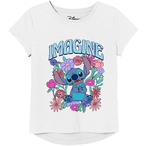 Disney Big Lilo & Stitch Hi-Lo T-Shirt-Girls 4-16, White