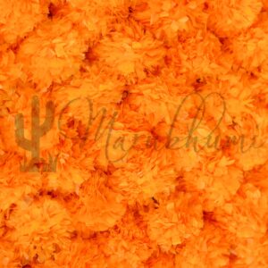 Marubhumi 10 PC 4.5 Feet Long Strands Artificial Marigold Flowers Garland for Diwali Decor, Traditional Indian Decor, Marigold Garland for Decoration, Christmas Decor (Light Orange)