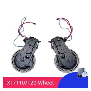 Robot Vacuum Cleaner Walking Wheel/Tire Optional. Compatible For ECOVACS DEEBOT OZMO X1 Omni / T10 Turbo / T20 Robot Vacuum Cleaner Driving Wheel Accessory Spare Parts (Color : Left Wheel 1PCs)