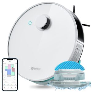 lefant n3 robot vacuum and mop combo, precision mapping with lidar & dtof sensors, max 4000pa suction, ultrasonic carpet detection, robotic vacuum cleaner with sonic mopping, wifi/app/alexa control