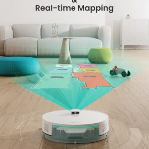 Lefant N3 Robot Vacuum and Mop Combo, Precision Mapping with Lidar & dToF Sensors, Max 4000Pa Suction, Ultrasonic Carpet Detection, Robotic Vacuum Cleaner with Sonic Mopping, WiFi/App/Alexa Control