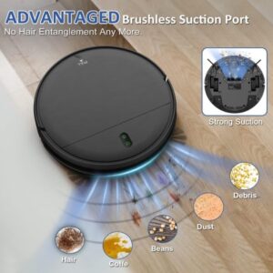 Robot Vacuum and Mop Combo, WiFi/App/Alexa, Robotic Vacuum Cleaner with Schedule, 2 in 1 Mopping Robot Vacuum with Watertank and Dustbin, Self-Charging, Slim, Ideal for Hard Floor, Pet Hair, Carpet