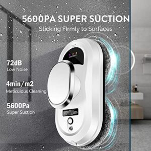 CHOVERY Window Cleaner Robot,Smart Glass Cleaning Robotic with 5600Pa Strong Suction,Remote Control Window Cleaning Robot for Windows/Tiles/Class Door