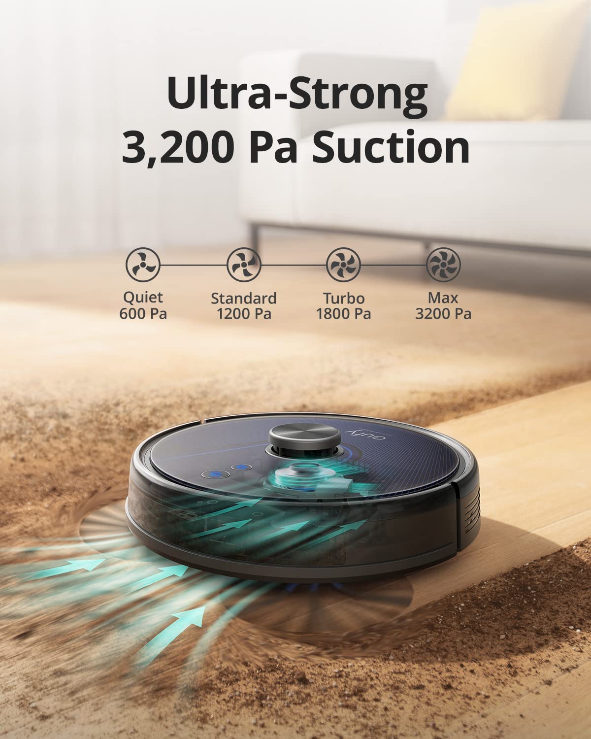 eufy RoboVac L35 Hybrid Robot Vacuum and Mop with 3,200Pa Ultra Strong Suction, iPath Laser Navigation,Multi Floor Mapping,Advanced App Control,Controllable Water Tank,Compatible with Alexa(Renewed)