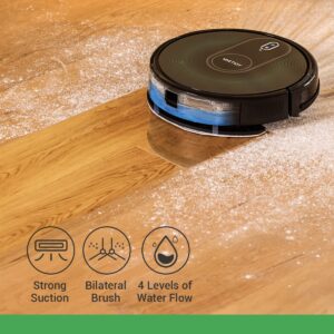 Vactidy Nimble T8 Robot Vacuum and Mop Combo, Robot Vacuum Cleaner with GyroNav Navigation, Siri/APP/Alexa/WiFi, Super Slim, Self-Charging Robotic Vacuums, Good for Hard Floor, Carpet, Pet Hair