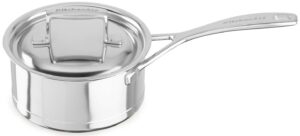 kitchenaid kcc720psst professional stainless steel 3-quart 8" saucepan with lid 7-ply