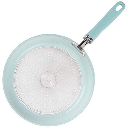 Rachael Ray Create Delicious Nonstick Cookware Pots and Pans Set, 13 Piece, Light Blue Shimmer