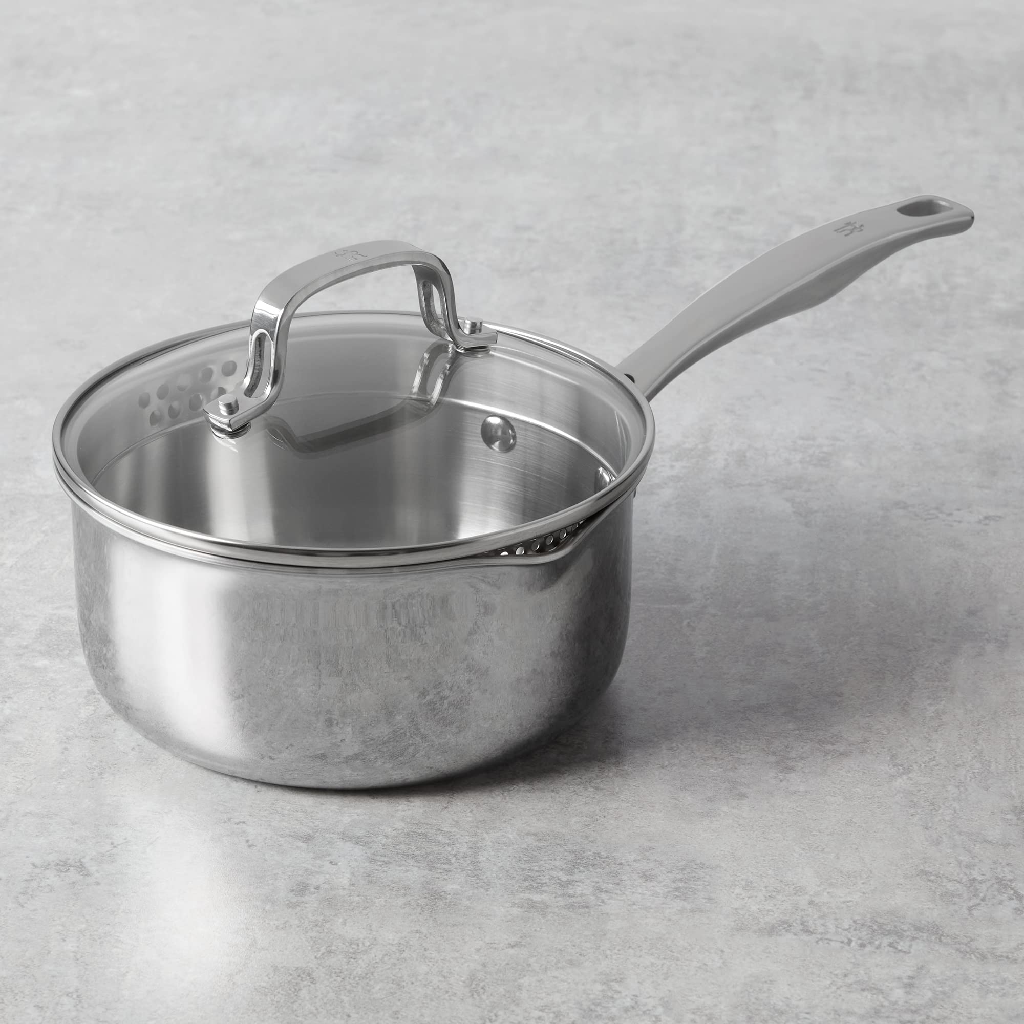 HENCKELS Clad H3 2-qt Saucepan, Induction Pan, Stainless Steel, Durable and Easy to clean