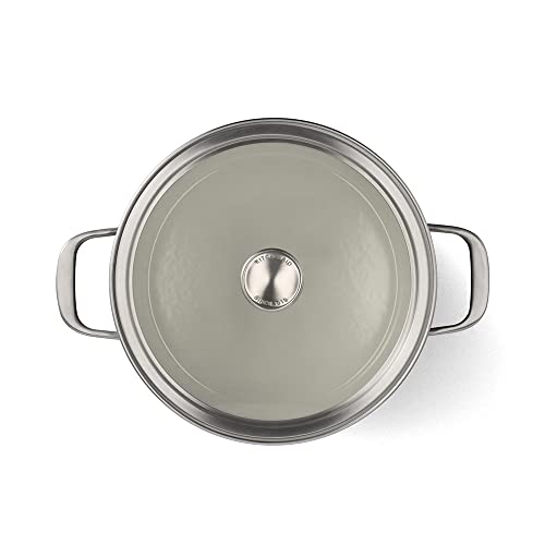 KitchenAid Steel Core Enamel 20 cm/3.7 Litre Casserole with Lid, German Engineered Enamel, Induction, Oven Safe, Matte Black