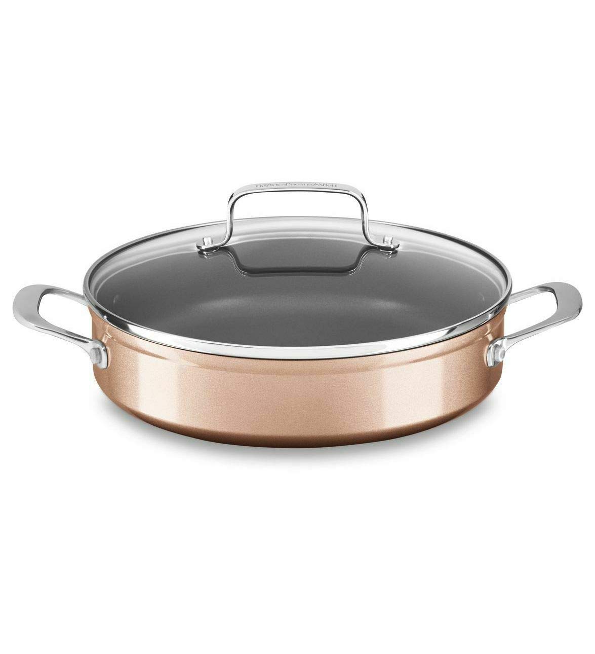 KitchenAid KC3H130BRTZ 3.3 Quart Hard Anodized Non-Stick Braiser with lid