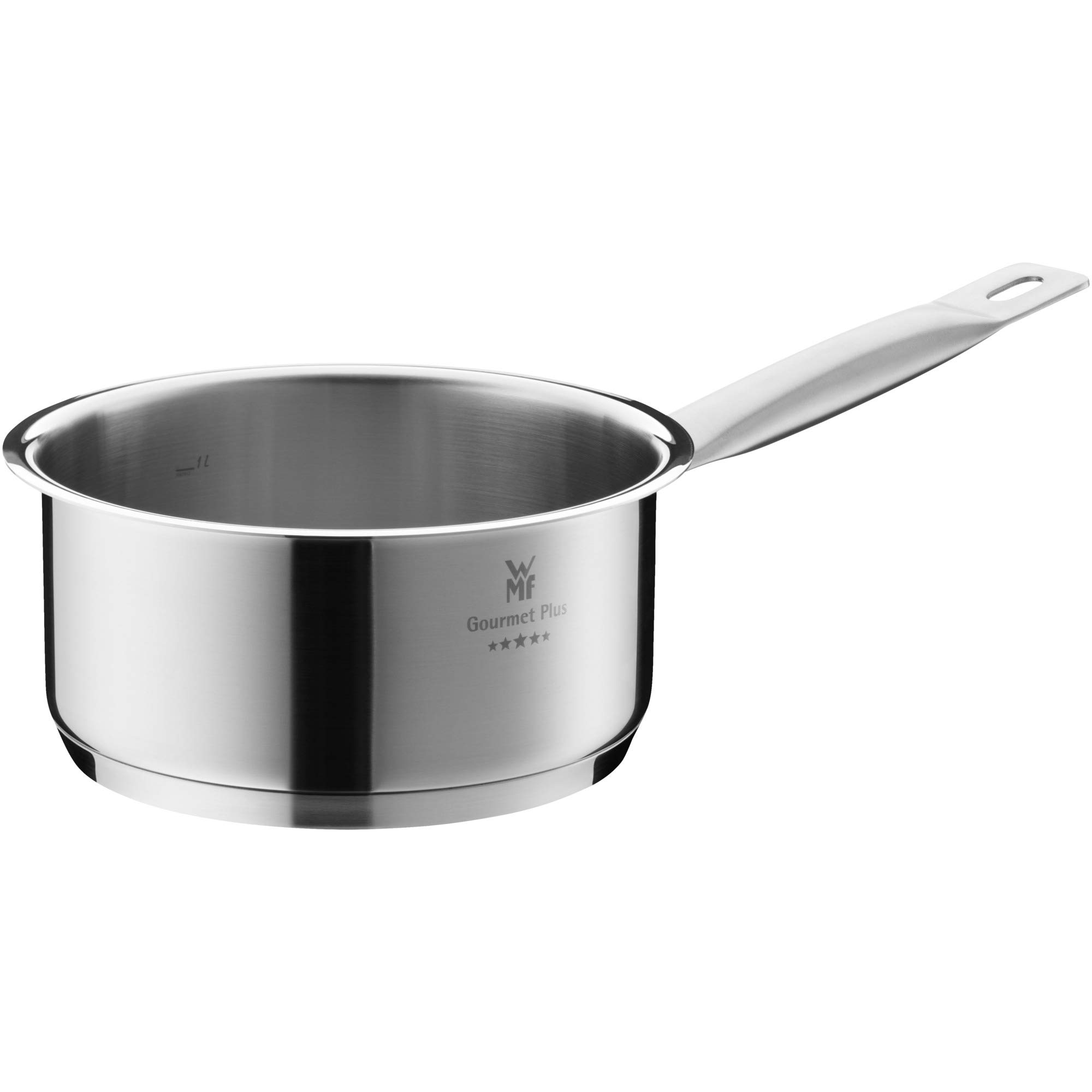 WMF Sauce pan Ø 16 cm Approx. 1,4l Gourmet Plus Inside Scaling Vapor Hole Made in Germany Metal lid Cromargan Stainless Steel Suitable for All Stove Tops Including Induction Dishwasher-Safe