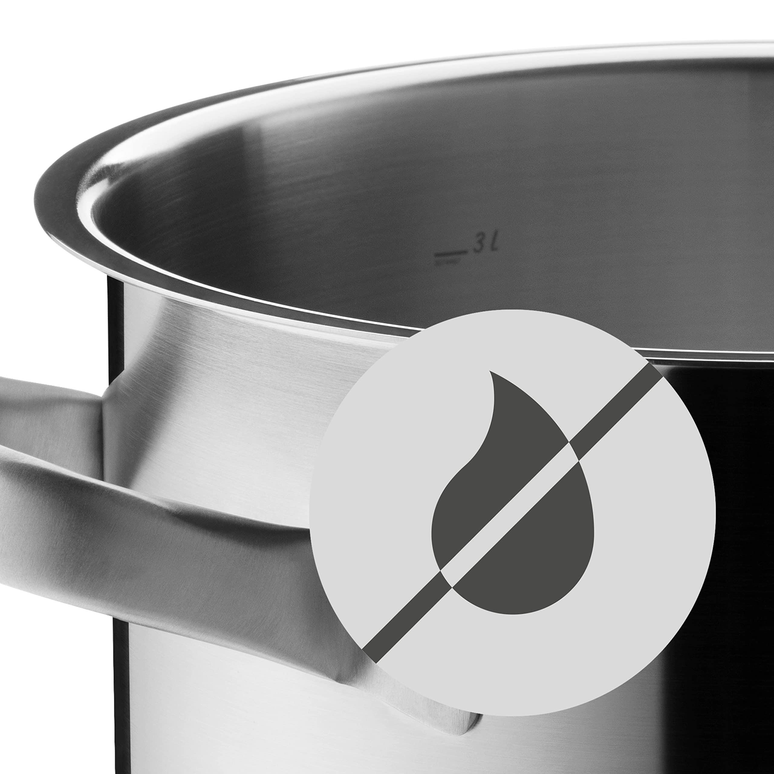 WMF Sauce pan Ø 16 cm Approx. 1,4l Gourmet Plus Inside Scaling Vapor Hole Made in Germany Metal lid Cromargan Stainless Steel Suitable for All Stove Tops Including Induction Dishwasher-Safe