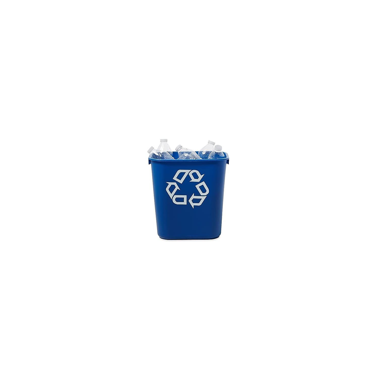 Rubbermaid Commercial Products Deskside Wastebasket Recycling Bin Small 13QT/3.25 GAL, for Home/Office/Under Desk, Blue (FG295573BLUE)