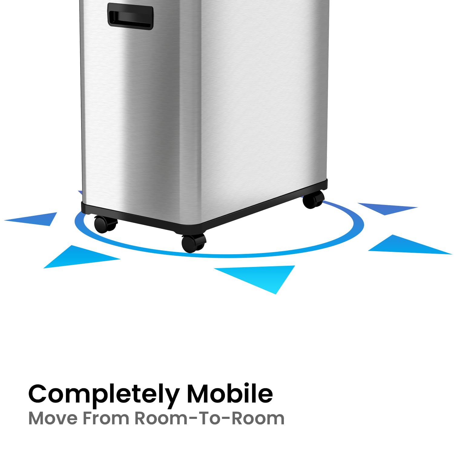 iTouchless Stainless Steel Dual-Compartment (8 Gallon Each) 60 Liter Kitchen Garbage Waste Solution 16 Gallon Touchless Sensor Trash Can/Recycle Bin