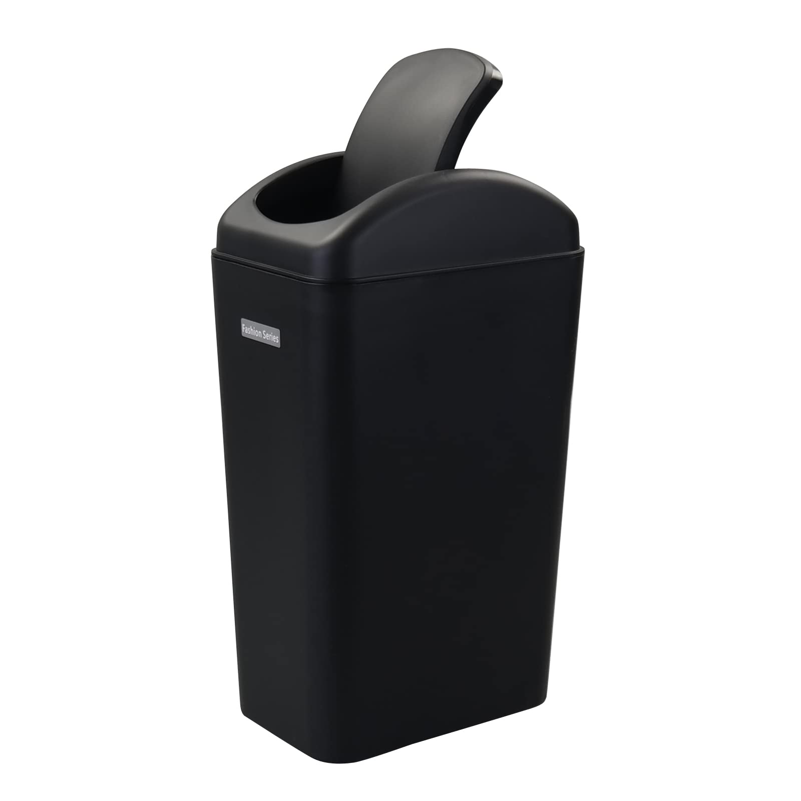 Buyitt 3.5-Gallons/13-Liter Wastebasket Trash Container, Small Slim Recycling Bin for Home/Bathroom/Bedroom/Office/Under Desk, Black