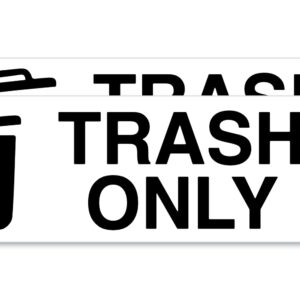 Recycle Trash Compost Sticker Set – Heavy-Duty Trash Bin Labels - 3-5 Year Indoor/Outdoor Rated - Weather Proof, Ultra Durable - USA Made (6x2 inch), 2 Labels of Each, 6 Total