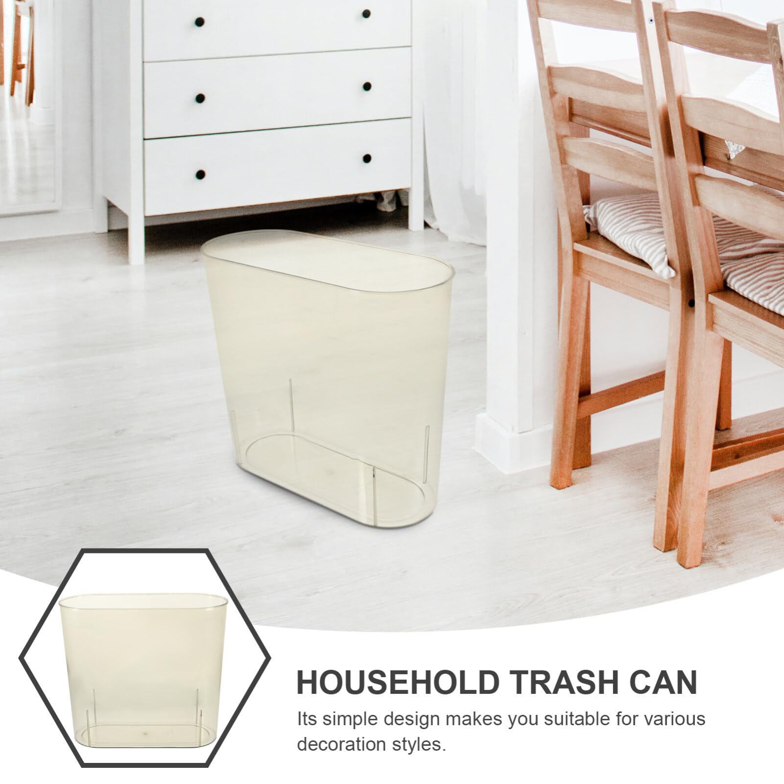 Cabilock Trash Can Garbage Can Bins for Organization Trash Bucket Trash Container Trash Bin Waste Basket Kitchen Wastebasket Bathroom Wastebasket Large The Pet Flower Bucket Office