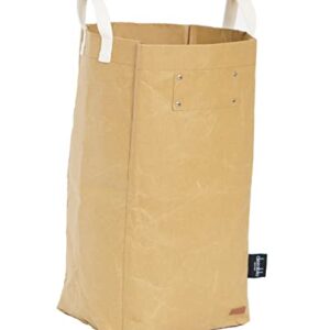 Deeablo New York Sustainable Reusable, Highly Versatile, Washable Paper Bag for Recycling, Multipurpose Recycling Basket, Recycling Bag, Laundry Basket (Brown)