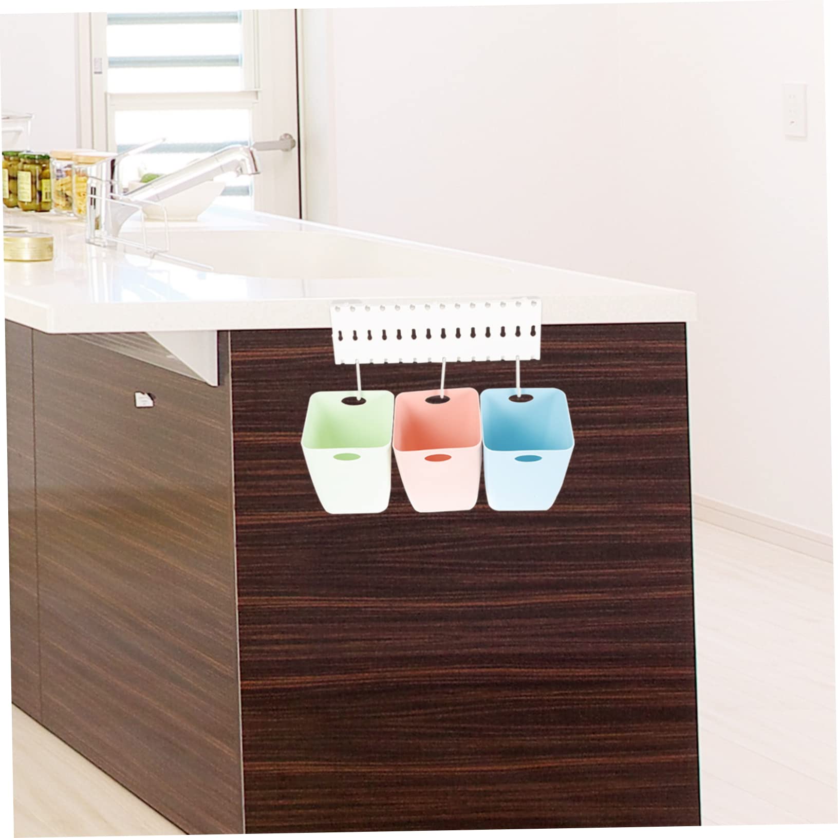 Zerodeko 3 Sets Sorting Trash Can Trash Container Hanging Trash Cans Kitchen Garbage Bin Recycling Bin Garbage Can Waste Paper Basket Desktop Office Plastic Classification Bucket