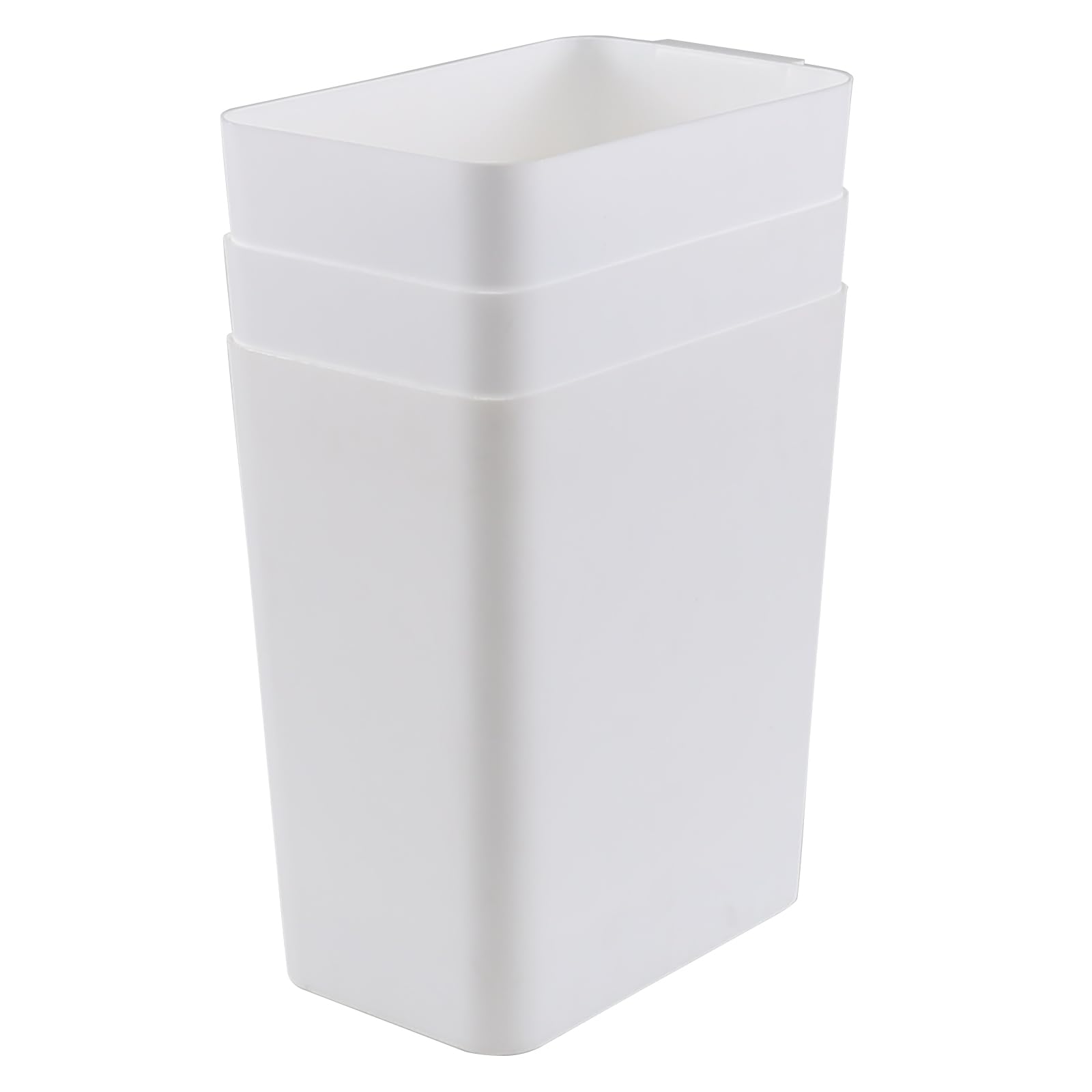 Xyskin 3 Pack Plastic Trash Wastebasket, Garbage Cans, Deskside Garbage Bin, White, 4.5 Gallon