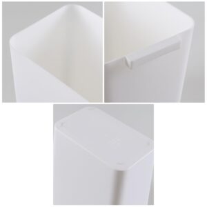 Xyskin 3 Pack Plastic Trash Wastebasket, Garbage Cans, Deskside Garbage Bin, White, 4.5 Gallon