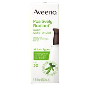 2 Pack - Aveeno Positively Radiant Daily Face Moisturizer SPF 30, 2.3 Fl. Oz.