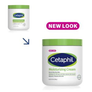 Cetaphil Face & Body Moisturizer, Hydrating Moisturizing Cream for Dry to Very Dry, Sensitive Skin, NEW 20 oz, Fragrance Free, Non-Comedogenic, Non-Greasy (Packaging May Vary)