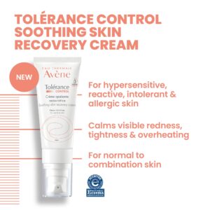 Eau Thermale Avène - Tolerance Control Soothing Skin Recovery Cream - For Hypersensitive, Normal to Combination Skin - Sterile Hydrating Face Moisturizer - Vitamin C - 1.3 fl.oz. (Pack of 1)