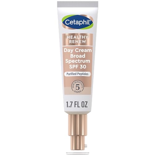 Cetaphil Healthy Renew Moisturizing Day Cream 1.7 Oz, Daily Moisturizer with SPF 30, Skin Tightening Anti Wrinkle Cream for Face with Peptides, Fragrance Free, Retinol Alternative For Sensitive Skin