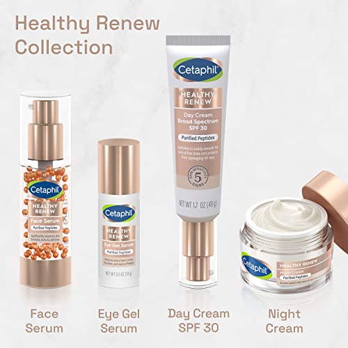 Cetaphil Healthy Renew Moisturizing Day Cream 1.7 Oz, Daily Moisturizer with SPF 30, Skin Tightening Anti Wrinkle Cream for Face with Peptides, Fragrance Free, Retinol Alternative For Sensitive Skin