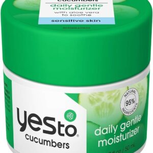 Yes To Cucumbers Sooth And Calming Daily Gentle Moisturizer For Sensitive Skin With Aloe And Sweet Almond Oil, 1.7 Fl Oz