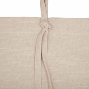 Piper Classics Market Place Natural Tie Top Panel Curtains, Set of 2, 84" Long, Beige Cream Tab Top Drapes, Farmhouse, Boho, Country, Vintage