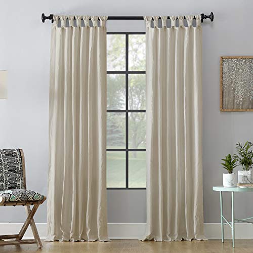 Archaeo Washed Cotton Twist Tab Curtain, 52" x 95", Oatmeal