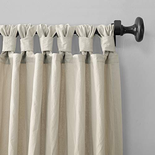 Archaeo Washed Cotton Twist Tab Curtain, 52" x 95", Oatmeal