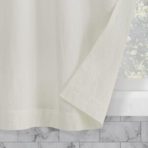 Archaeo Washed Cotton Small Window Twist Tab Cafe Curtains, 52" x 45", Ivory