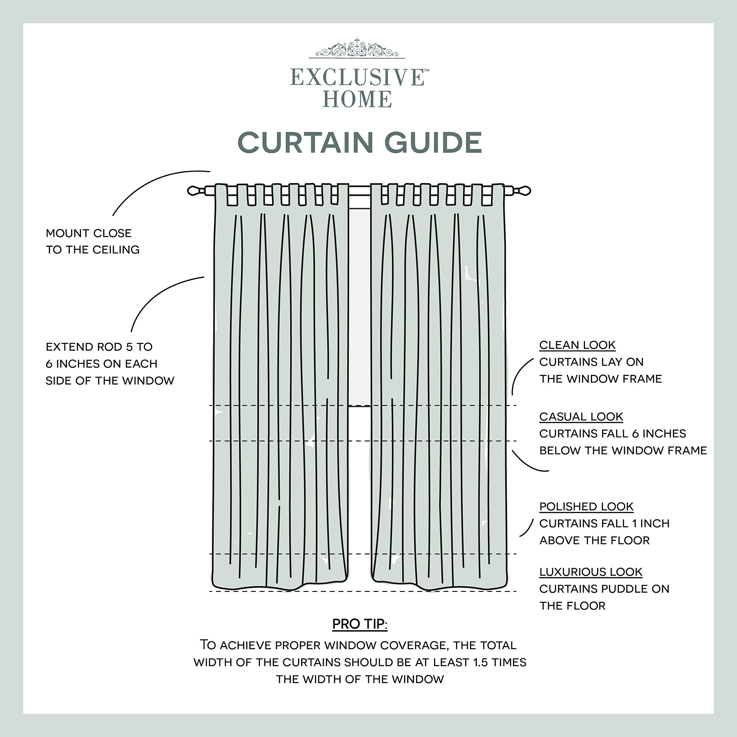 Exclusive Home Cabana Solid Indoor/Outdoor Light Filtering Hook-and-Loop Tab Top Curtain Panel Pair, 54"x84", Winter White