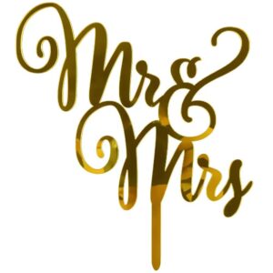 Qertesl Acrylic Mr & Mrs Cake Topper,Bride and Groom Cake Topper, Wedding or Anniversary party Cake Topper.