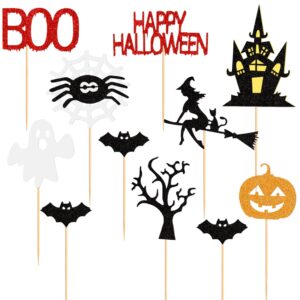 33 pcs Halloween Cake Topper Cupcake topper Haunted House Cake Topper Halloween Cake Decoration Ghost Cake Decoration Pumpkin Cupcake Decoration for Wizard Party Ghost Party Spider Party (33 pcs)