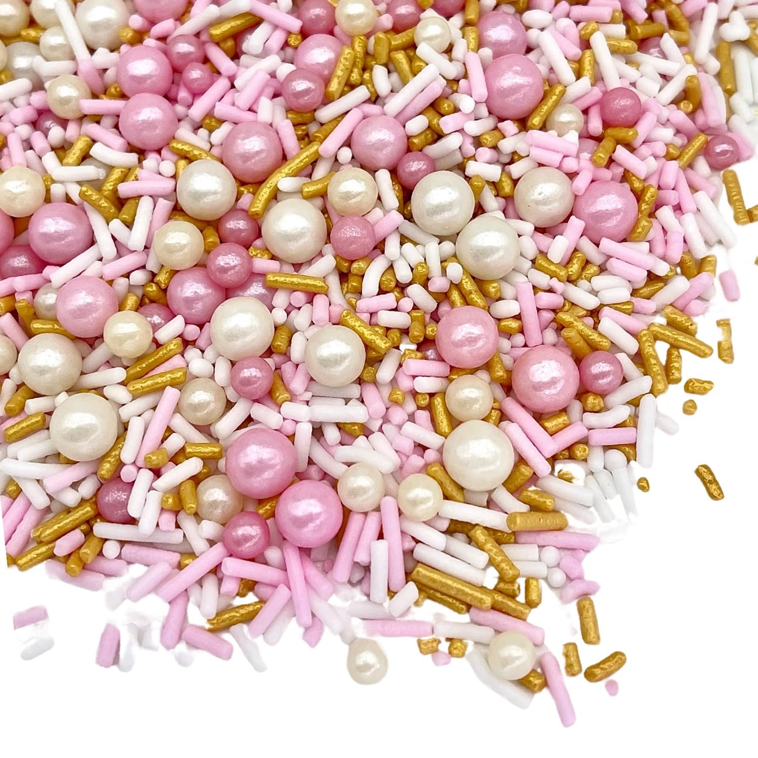 Manvscakes | Rose and gold sprinkles | Cake sprinkles | Pastel pink sprinkle | Baking sprinkles | Cupcake sprinkles