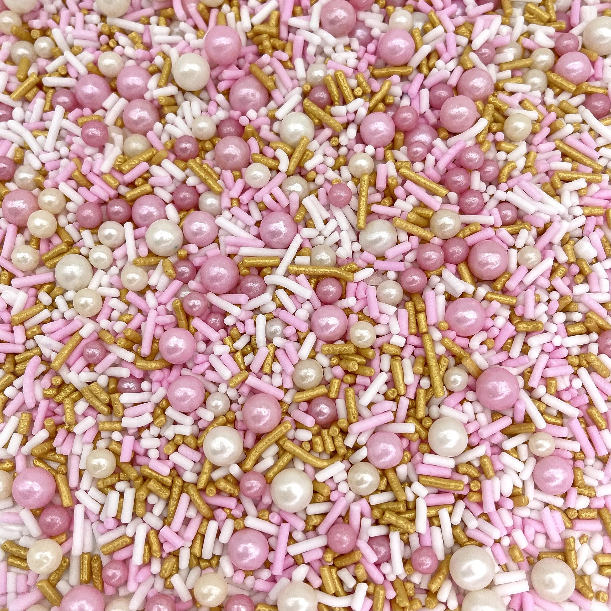 Manvscakes | Rose and gold sprinkles | Cake sprinkles | Pastel pink sprinkle | Baking sprinkles | Cupcake sprinkles