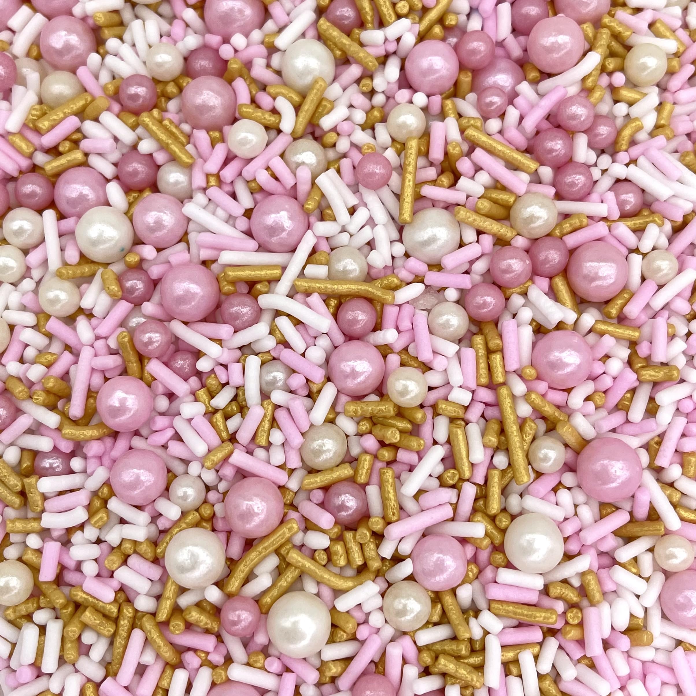 Manvscakes | Rose and gold sprinkles | Cake sprinkles | Pastel pink sprinkle | Baking sprinkles | Cupcake sprinkles