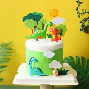 13PCS 3D Dinosaur Cake Topper Cupcake Topper Cake Decorations for kids Birthday Baby Showr Party Supplies