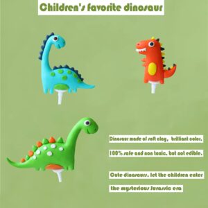 13PCS 3D Dinosaur Cake Topper Cupcake Topper Cake Decorations for kids Birthday Baby Showr Party Supplies