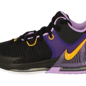 Nike Men's Lebron Witness 7 Basketball Shoe, Black/University Gold-Lilac, 11 M US