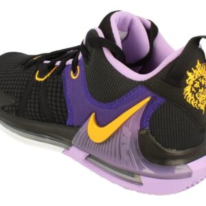 Nike Men's Lebron Witness 7 Basketball Shoe, Black/University Gold-Lilac, 11 M US