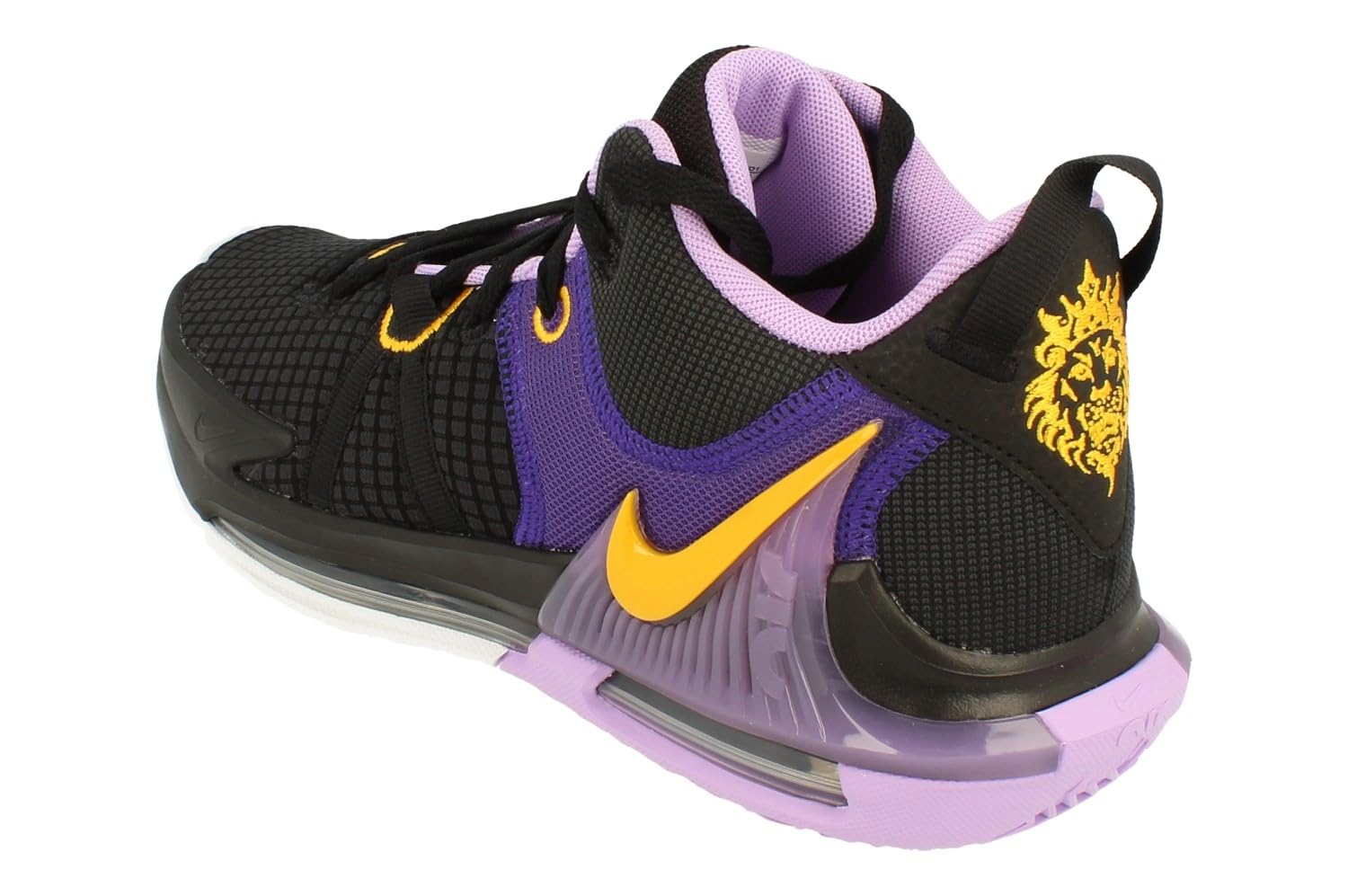 Nike Men's Lebron Witness 7 Basketball Shoe, Black/University Gold-Lilac, 11 M US