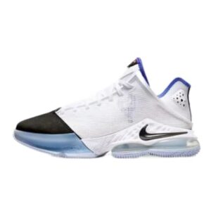 nike lebron xix low, white/black-medium blue-siren red, 11