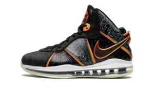 nike lebron viii qs black/black/white/multicolor 7.5 d (m)