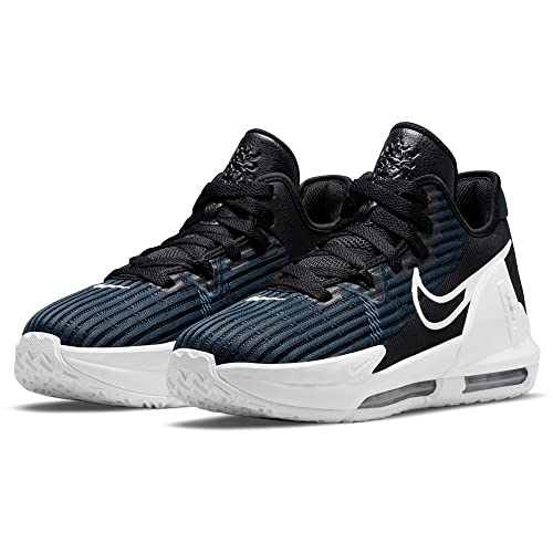 Nike Lebron Witness VI (Big Kid) Black/White/Dark Obsidian 5 Big Kid M