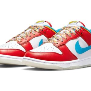 Nike Mens Dunk Low DH8009 600''Lebron James - Fruity Pebbles - Size 11, White/Red/Blue/Yellow